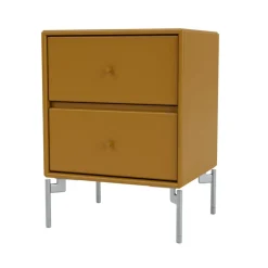Drift bedside table, Amber, chrome legs cm