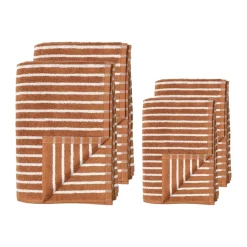 Drift towel 50x70 cm, Brown-white