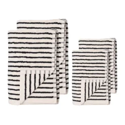 Drift towel 50x70 cm, White-black