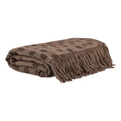 Droplets cotten throw 130x185 cm, Brown