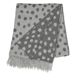 Droplets cotten throw 130x185 cm, grey