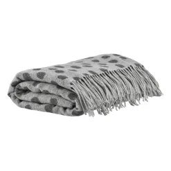Droplets cotten throw 130x185 cm, grey