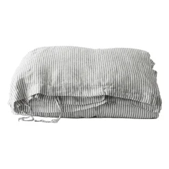 Duvet cover linen 150x200 cm, Grey/white