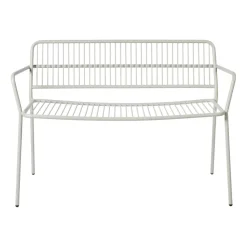 Eden bench with arm support, Beige grey