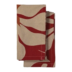 Edith kitchen towel 50x70 cm 2-pack, Wine red