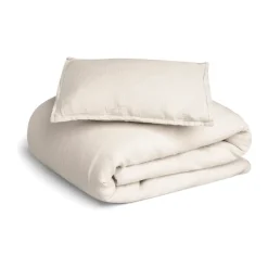 Eggshell Muslin bed set baby, 70x80 cm/28x35 cm