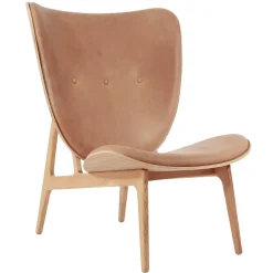 Elephant lounge leather oak, Dunes camel