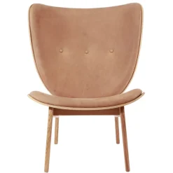 Elephant lounge leather oak, Dunes camel