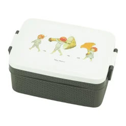 Elsa Beskow Tomtebobarnen lunch box 8x18.5 cm, Brown-white
