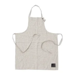 Ernst apron checkered, Nature-black