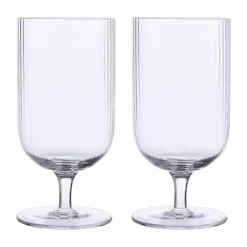 Ernst beer glass ribbed 2-pack, Clear
