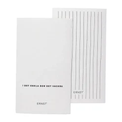 Ernst dishcloth quote/striped 2-pack, White