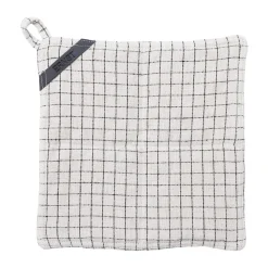 Ernst pot holder checkered 25x25 cm, Checkered nature-black