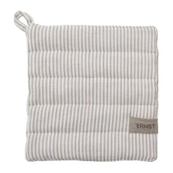 Ernst potholder striped 23x25 cm, Beige-white stripe