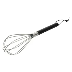 Ernst whisk with wooden handle, black