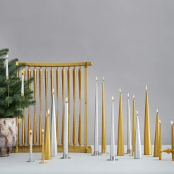 ester & erik candle 32 cm 4-pack metalic, Gold