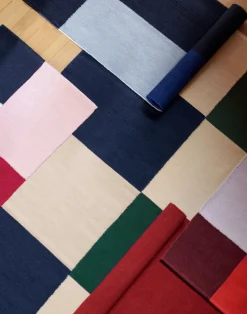 Ethan Cook Flat Works rug 170x240 cm, Peach green check