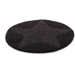 Etol star rug round, black