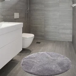 Etol star rug round, graphite grey