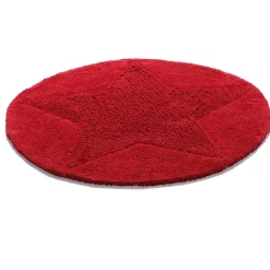 Etol star rug round, red