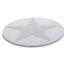 Etol star rug round, white