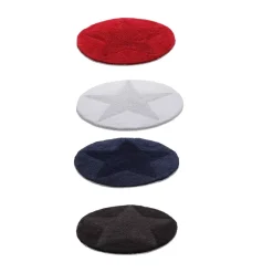 Etol star rug round, white