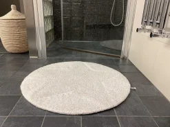 Etol star rug round, white
