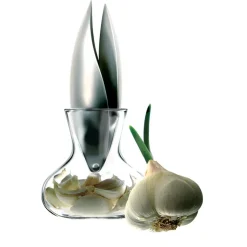 Eva Solo garlic press, glass-stainless steel