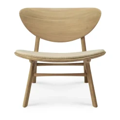 Eye lounge armchair, Oak, off-white