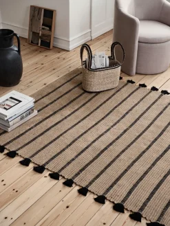 Ezra rug 70x140 cm, Natural black