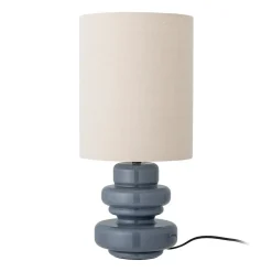 Fabiola table lamp Ø24x51 cm, Blue glass-linen