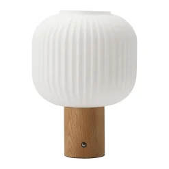 Fair portable table lamp, Frosted glass-ash