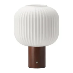 Fair portable table lamp, Frosted glass-dark stained ash