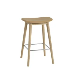 Fiber counter stool 65 cm, Ochre, oak legs