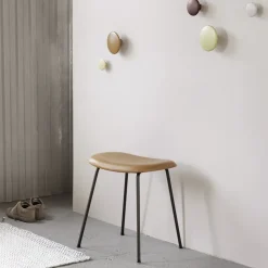 Fiber stool, White, white steel stand
