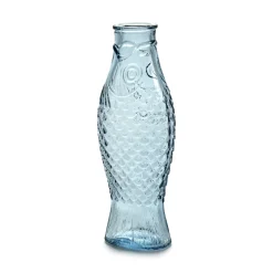 Fish & Fish glass bottle 85 cl, Light blue