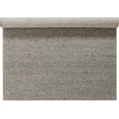 Flock wool carpet nature grey, 170x240 cm