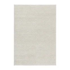 Flock wool rug natural white, 300x400 cm