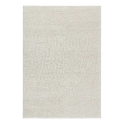 Flock wool rug natural white, 170x240 cm