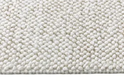 Flock wool rug natural white, 170x240 cm