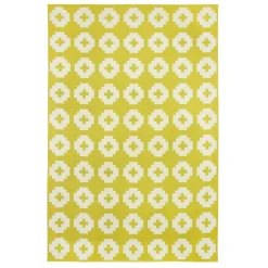Flower rug large sun (yellow), 170x250 cm