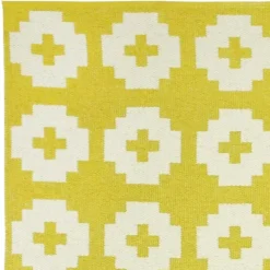 Flower rug large sun (yellow), 170x250 cm
