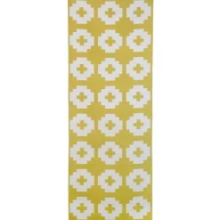 Flower rug sun (yellow), 70x150 cm