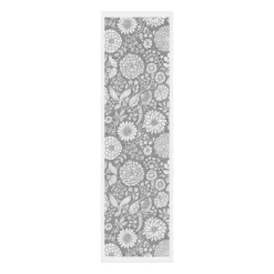 Flowering table runner 35x120 cm, grey