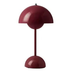 Flowerpot portable table lamp VP9, Dark plum