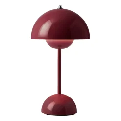Flowerpot portable table lamp VP9, Dark plum