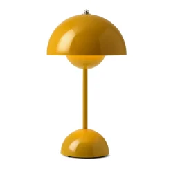 Flowerpot portable table lamp VP9, mustard
