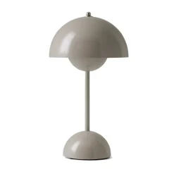 Flowerpot portable table lamp VP9, grey beige