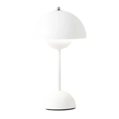 Flowerpot portable table lamp VP9, matte white