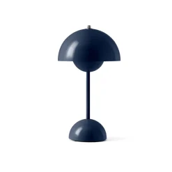 Flowerpot portable table lamp VP9, Steel blue